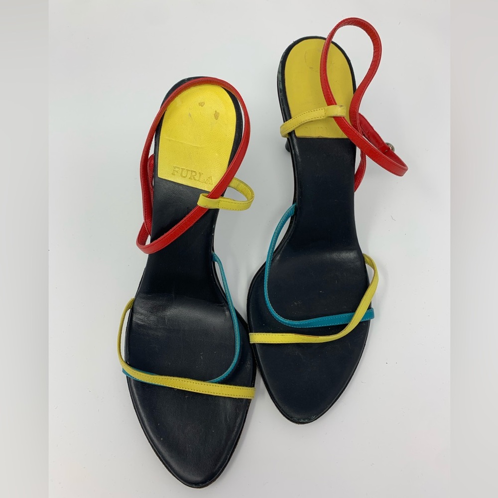 Furla Multi Color Strappy Sandals - Picture 3 of 9